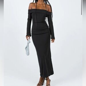 Princess Polly Maida Black Maxi Dress Size 4
